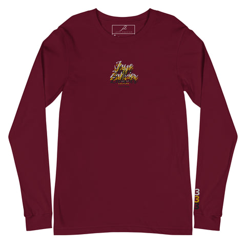 Blurred Out Embroidered Unisex Long Sleeve Tee